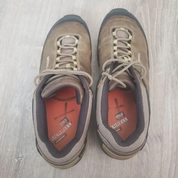 Merrell Col Bungee Cord Mid Waterproof Hiking Boots Brown Men's Size 13 J50207