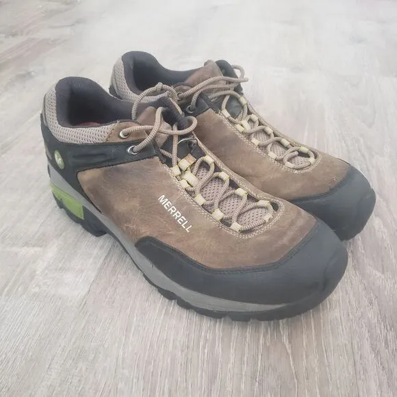 Merrell Col Bungee Cord Mid Waterproof Hiking Boots Brown Men's Size 13 J50207