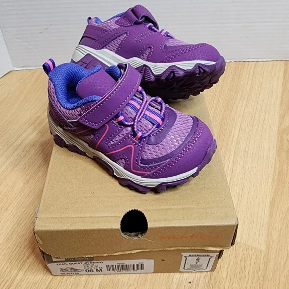 Merrell Kids Trail Quest Jr Berry Shoes Purple Washable Size 6M New With Box