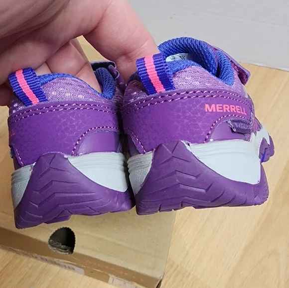 Merrell Kids Trail Quest Jr Berry Shoes Purple Washable Size 6M New With Box