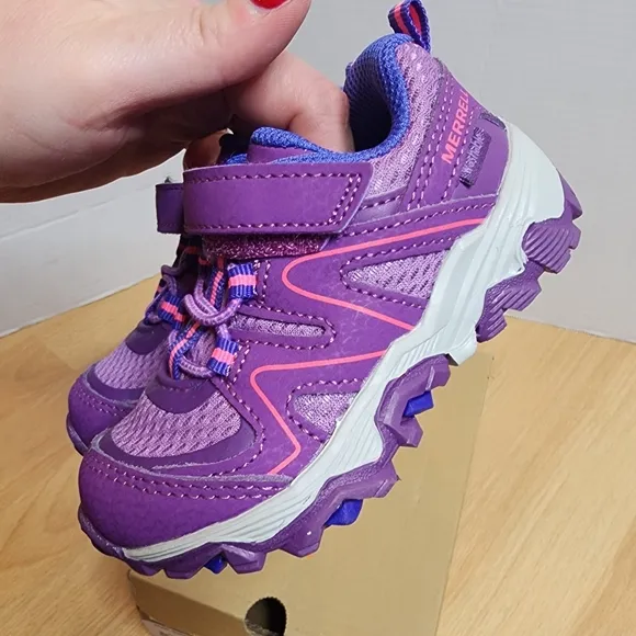 Merrell Kids Trail Quest Jr Berry Shoes Purple Washable Size 6M New With Box
