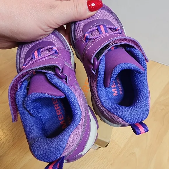 Merrell Kids Trail Quest Jr Berry Shoes Purple Washable Size 6M New With Box