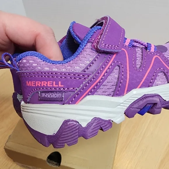 Merrell Kids Trail Quest Jr Berry Shoes Purple Washable Size 6M New With Box
