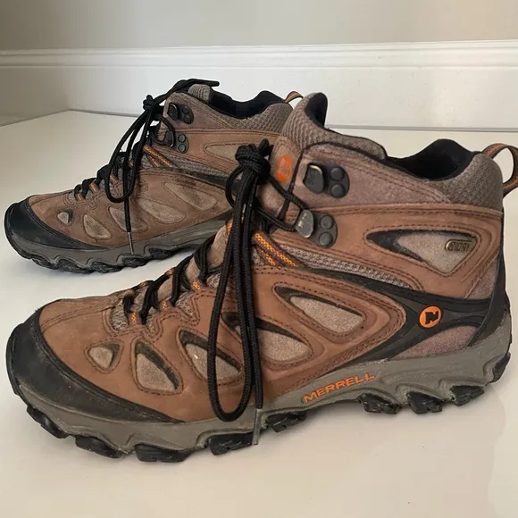 Merrell Men’s BootsPulsate Black BrackenJ24749 Leather Hiking size 9