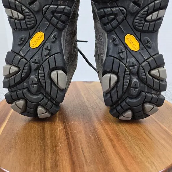 Merrell Moab 3 Low Waterproof Gray Blue Outdoor Trail Hiking Boots Womens 9