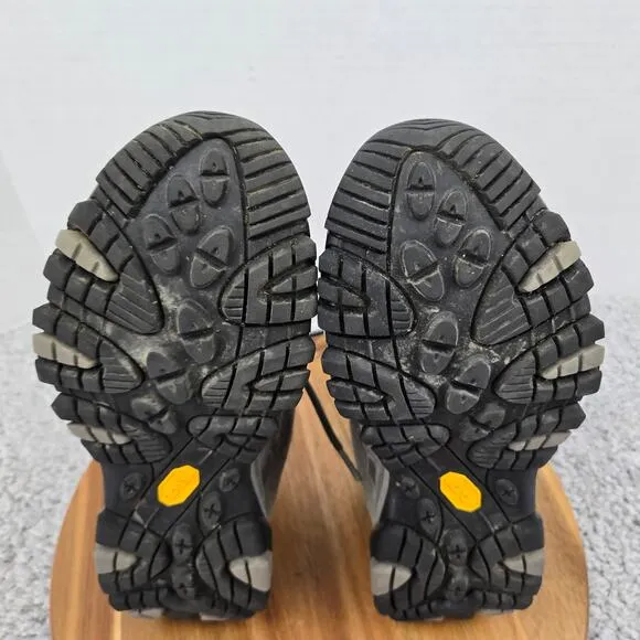 Merrell Moab 3 Low Waterproof Gray Blue Outdoor Trail Hiking Boots Womens 9