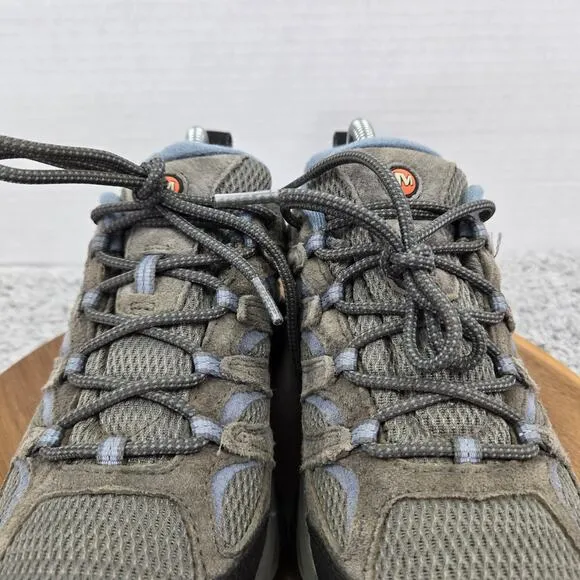 Merrell Moab 3 Low Waterproof Gray Blue Outdoor Trail Hiking Boots Womens 9