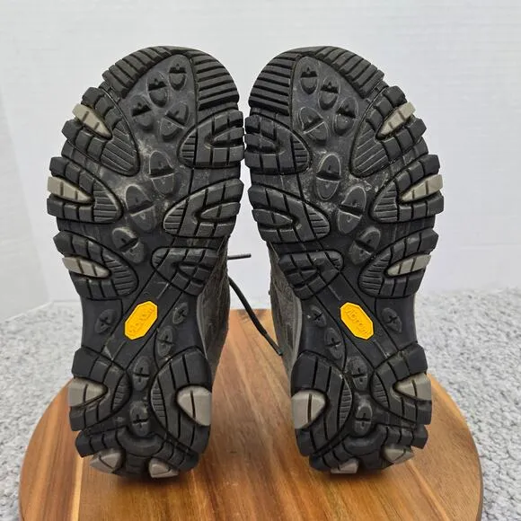 Merrell Moab 3 Low Waterproof Gray Blue Outdoor Trail Hiking Boots Womens 9