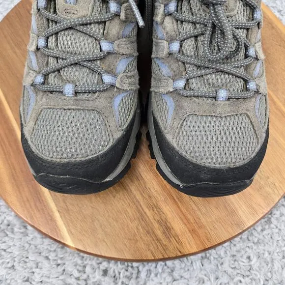 Merrell Moab 3 Low Waterproof Gray Blue Outdoor Trail Hiking Boots Womens 9