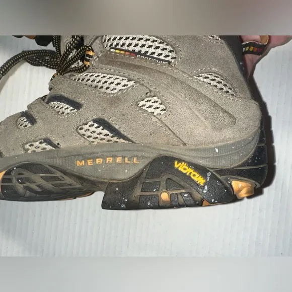 Merrell Performance Footwear Mens Walnut Vibram Sole Hiking Walking Boot 7.5