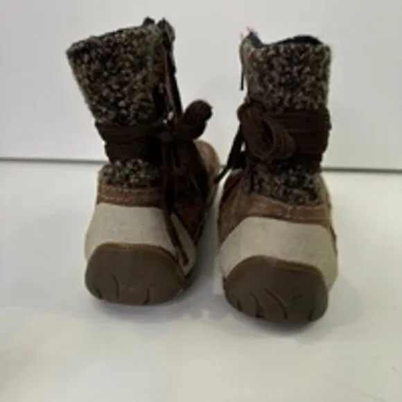 Merrell women's puffin mid chestnut leather boots  size 9