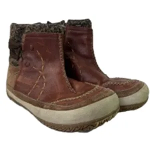Merrell women's puffin mid chestnut leather boots  size 9