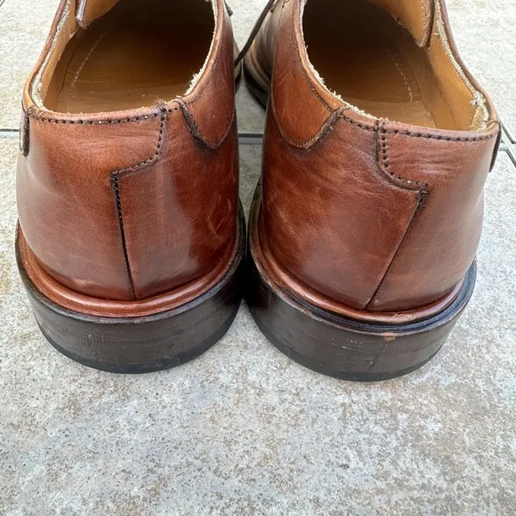 MEZLAN Men's Size 7.5 Dress Shoes Brown Leather Lace Up Split Toe Oxford