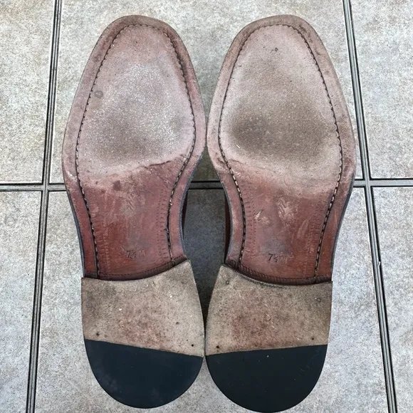 MEZLAN Men's Size 7.5 Dress Shoes Brown Leather Lace Up Split Toe Oxford