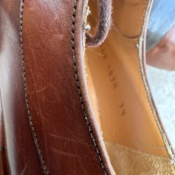 MEZLAN Men's Size 7.5 Dress Shoes Brown Leather Lace Up Split Toe Oxford