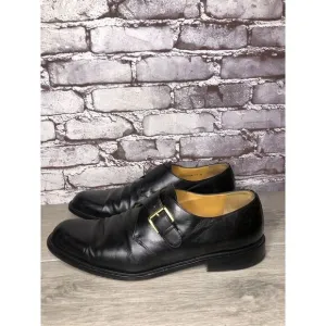 Mezlan Tortosa Black Leather Monk Strap Leather Dress Shoes Men’s Sz 13M US/46EU