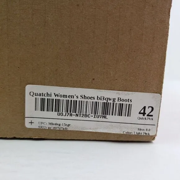 Mishansha Quatchi Womens Size 8 Pink Winter Snow Anti Slip Water Resistant Boots