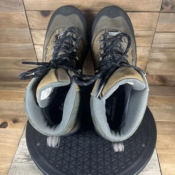 Montrail Womens Size US 8.5 Brown Suede Vibram GTX Lace Up Hiking Trail Boots