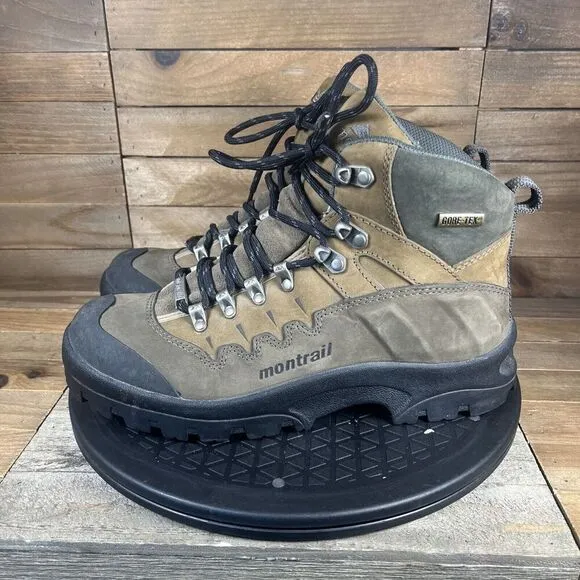 Montrail Womens Size US 8.5 Brown Suede Vibram GTX Lace Up Hiking Trail Boots