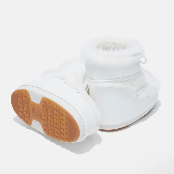 Moon Boot Icon Low White Fur Snow Boots: 36-38 (Fits US 5.5-7.5) NWT, NIB!