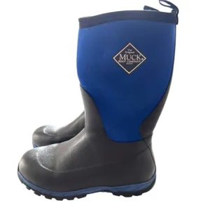 Muck Boots Rugged Ll Rubber Kid's Snow Boot Blue Black Waterproof SZ 7 Worn 1X
