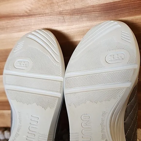 MUNRO EMMIE SILVER QUILTED LACE-UP SNEAKERS WOMAN SIZE 9.5 NWOB