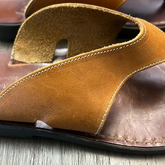 MUNRO VINTAGE LEATHER SANDALS NADE IN USA SIZE 5