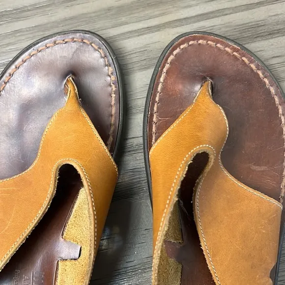 MUNRO VINTAGE LEATHER SANDALS NADE IN USA SIZE 5
