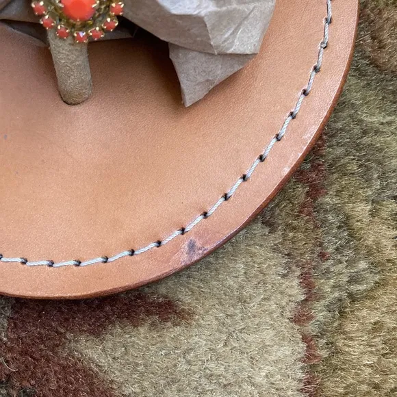 MYSTIQUE Embellished Coral Sandals 😍