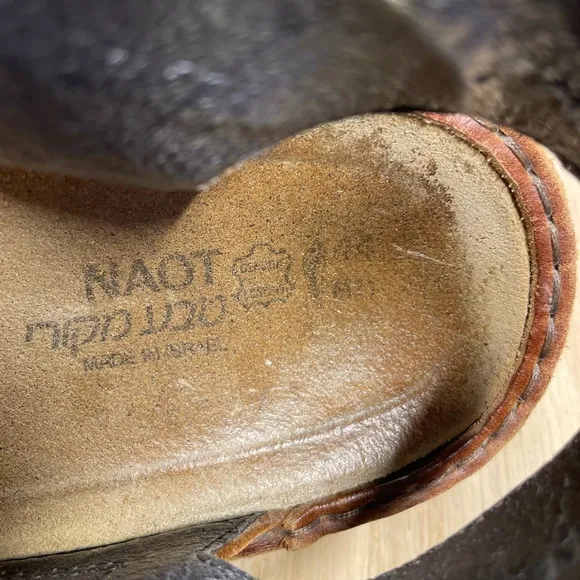 Naot Lapland Buffalo Sandals Brown Size 44/11-11.5