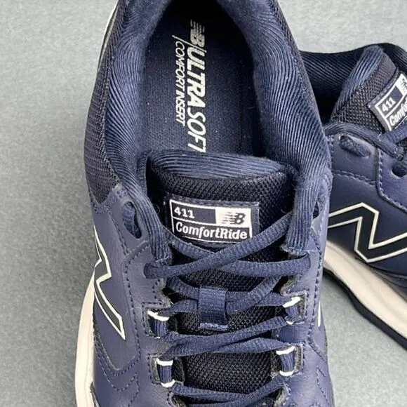 NB New Balance 411 Walking Shoes Sneakers Mens 7 Blue Comfort Ride New MA411LB1