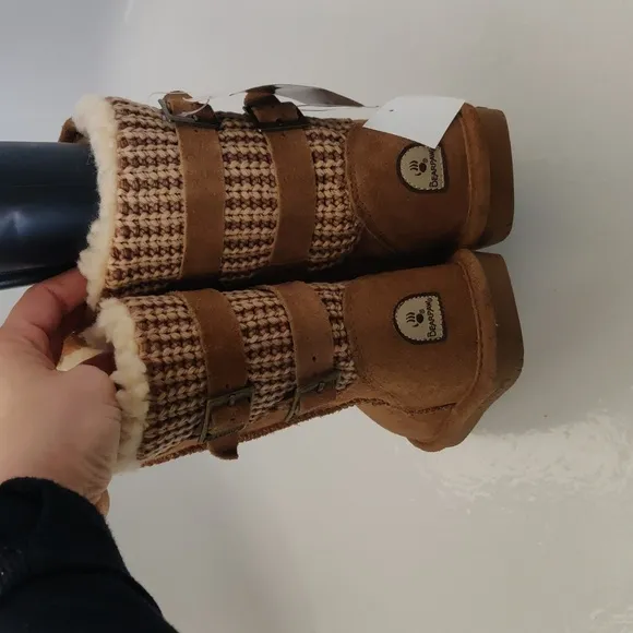 New! 1669 Winter Snow Ankle wool blend Fur Lined OutdoorWarm BUCKLE-sz 2 Boots