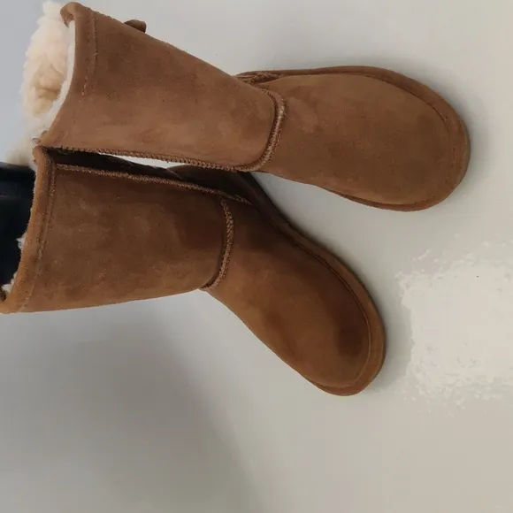 New! 1669 Winter Snow Ankle wool blend Fur Lined OutdoorWarm BUCKLE-sz 2 Boots
