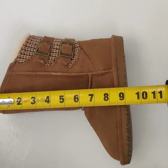 New! 1669 Winter Snow Ankle wool blend Fur Lined OutdoorWarm BUCKLE-sz 2 Boots