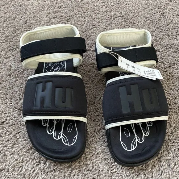 New Adidas x Pharrell Williams Adilette 2.0 Black GZ1892 Men's Sandals Size 10