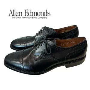 New Allen Edmonds Sanford Black Leather Lace-up Oxford Dress Shoes 9  9B