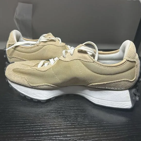 New Balance 327 Beige Tan Silver Shoes MS327ME1 Mens Size 8 Shoes Sneakers