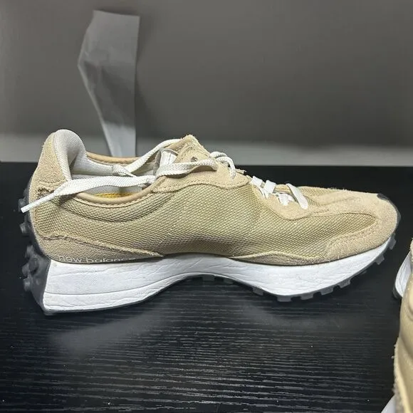 New Balance 327 Beige Tan Silver Shoes MS327ME1 Mens Size 8 Shoes Sneakers