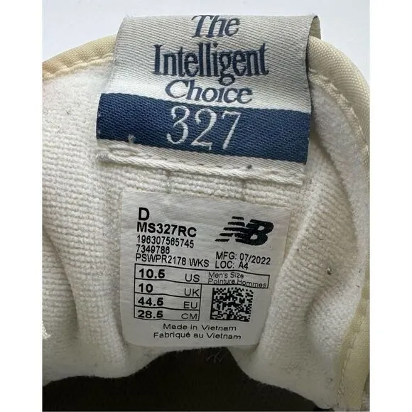New Balance 327 Sneakers Angora Sea Salt Shoes Men’s 10.5