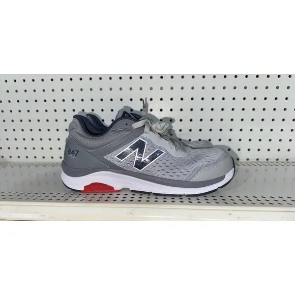 New Balance 847v4 Mens Athletic Walking Shoes Size 10.5 D Gray Blue Red MW847LG4