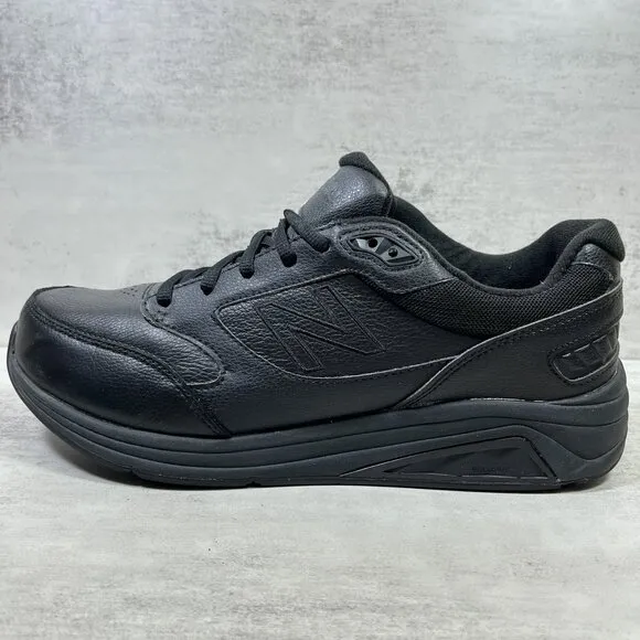New Balance 928v3 Leather Walking Casual Shoes - Men's Size 9.5 2E Wide - Black