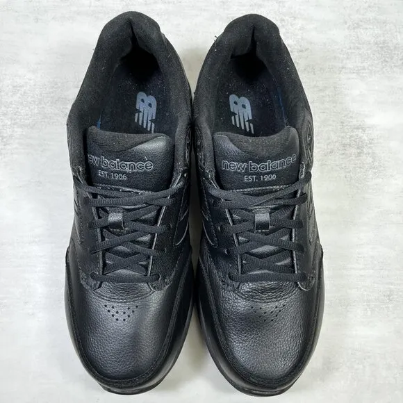 New Balance 928v3 Leather Walking Casual Shoes - Men's Size 9.5 2E Wide - Black