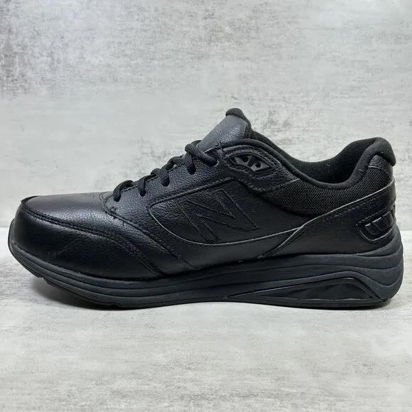 New Balance 928v3 Leather Walking Casual Shoes - Men's Size 9.5 2E Wide - Black
