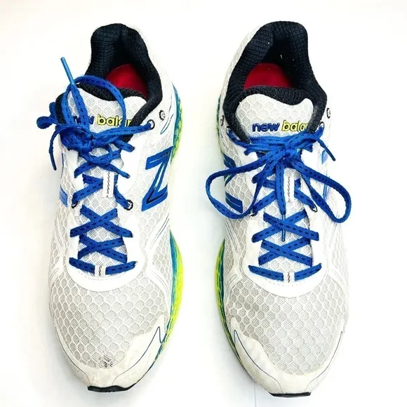 New Balance Fresh Foam 980 V2 Men’s White Blue Running Athletic Shoes Size 12.5