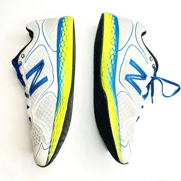 New Balance Fresh Foam 980 V2 Men’s White Blue Running Athletic Shoes Size 12.5