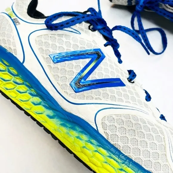 New Balance Fresh Foam 980 V2 Men’s White Blue Running Athletic Shoes Size 12.5