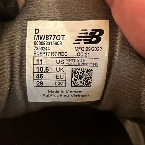 New Balance Mens 877v1 Walking Shoes Sneakers Sz 11 gray taupe WORN ONCE