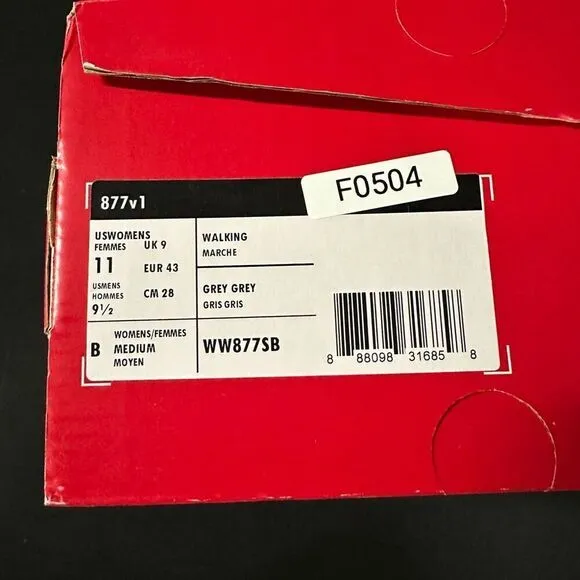 New Balance 877 V1 WW877SB Grey Grey Walking Shoes Sneakers 11
