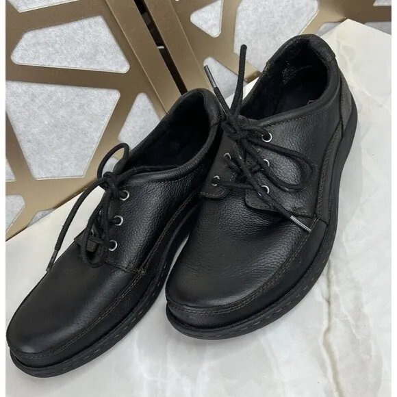new Boc B.O.C BORN  Men Oxford Lace Up Black Casual Shoes Black Leather Sz 12