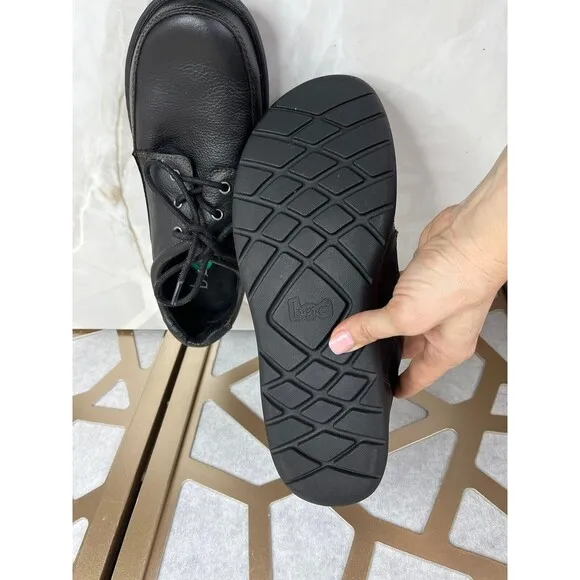 new Boc B.O.C BORN  Men Oxford Lace Up Black Casual Shoes Black Leather Sz 12